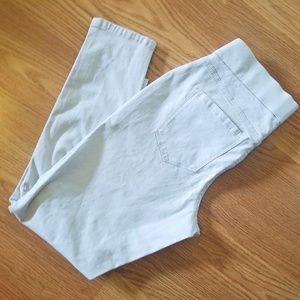 Beige Skinny Cropped Jeggings